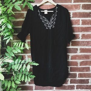 Black Embroidered Dress